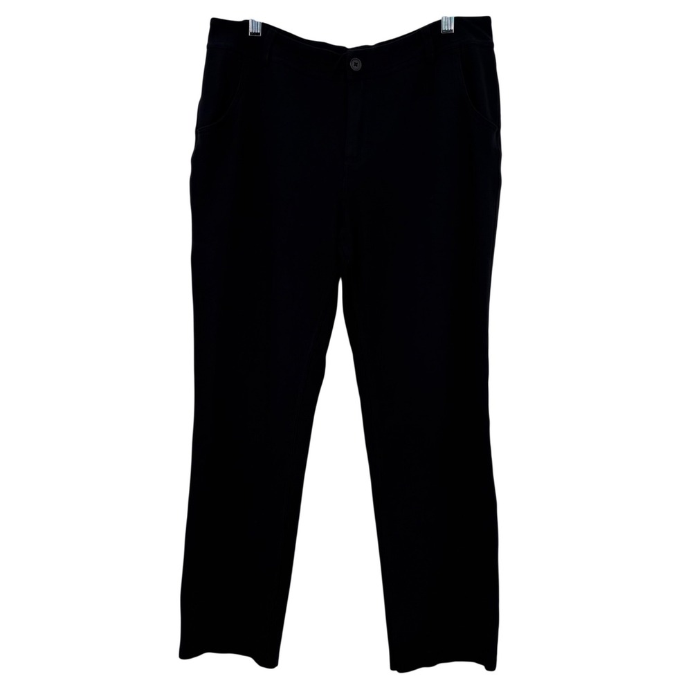 Duluth Trading Co Pants Womens 12x31 Black Straight Leg Stretch Utility Workwear